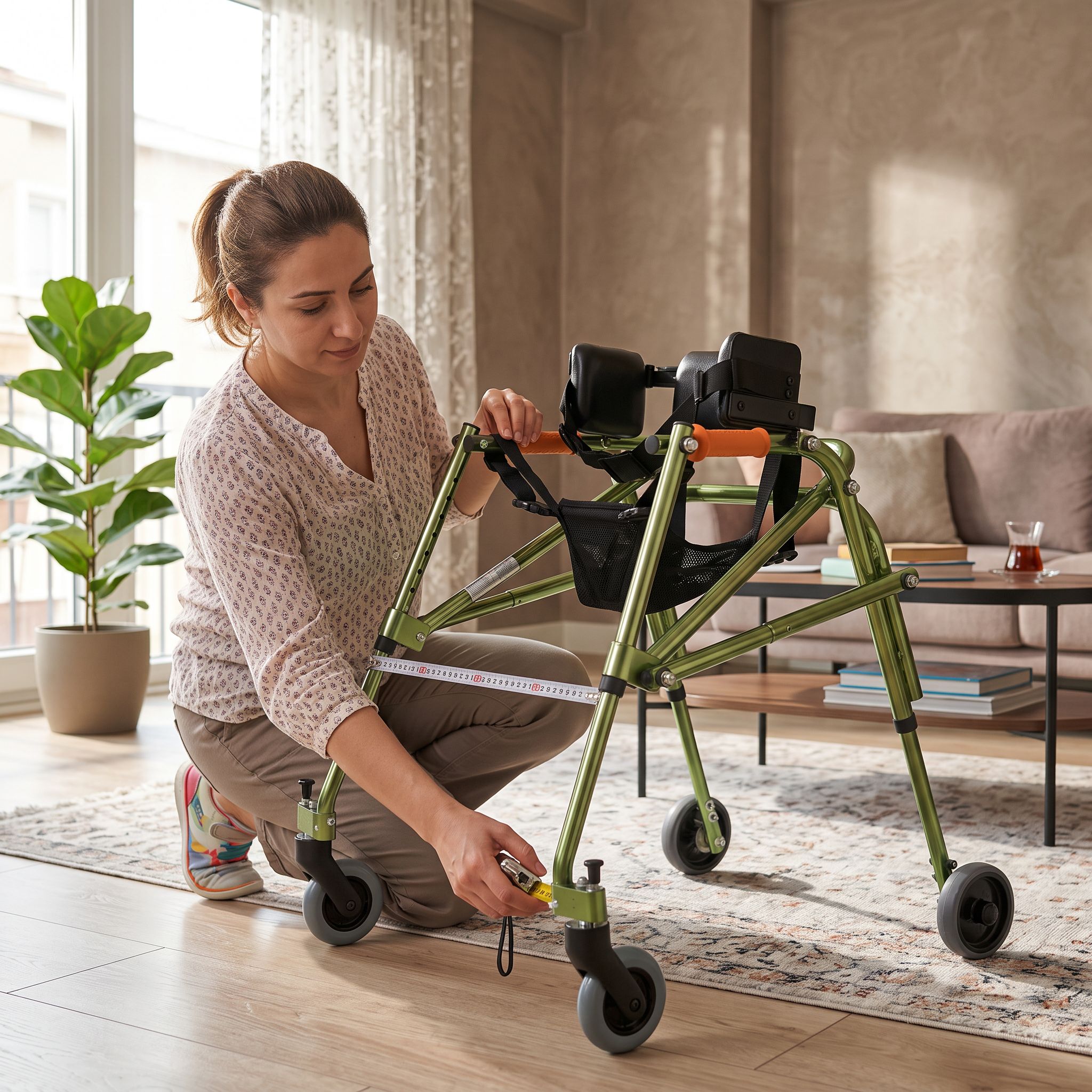Boy, kilo ve kullanım alanına göre medium ters walker ölçüsü seçimi