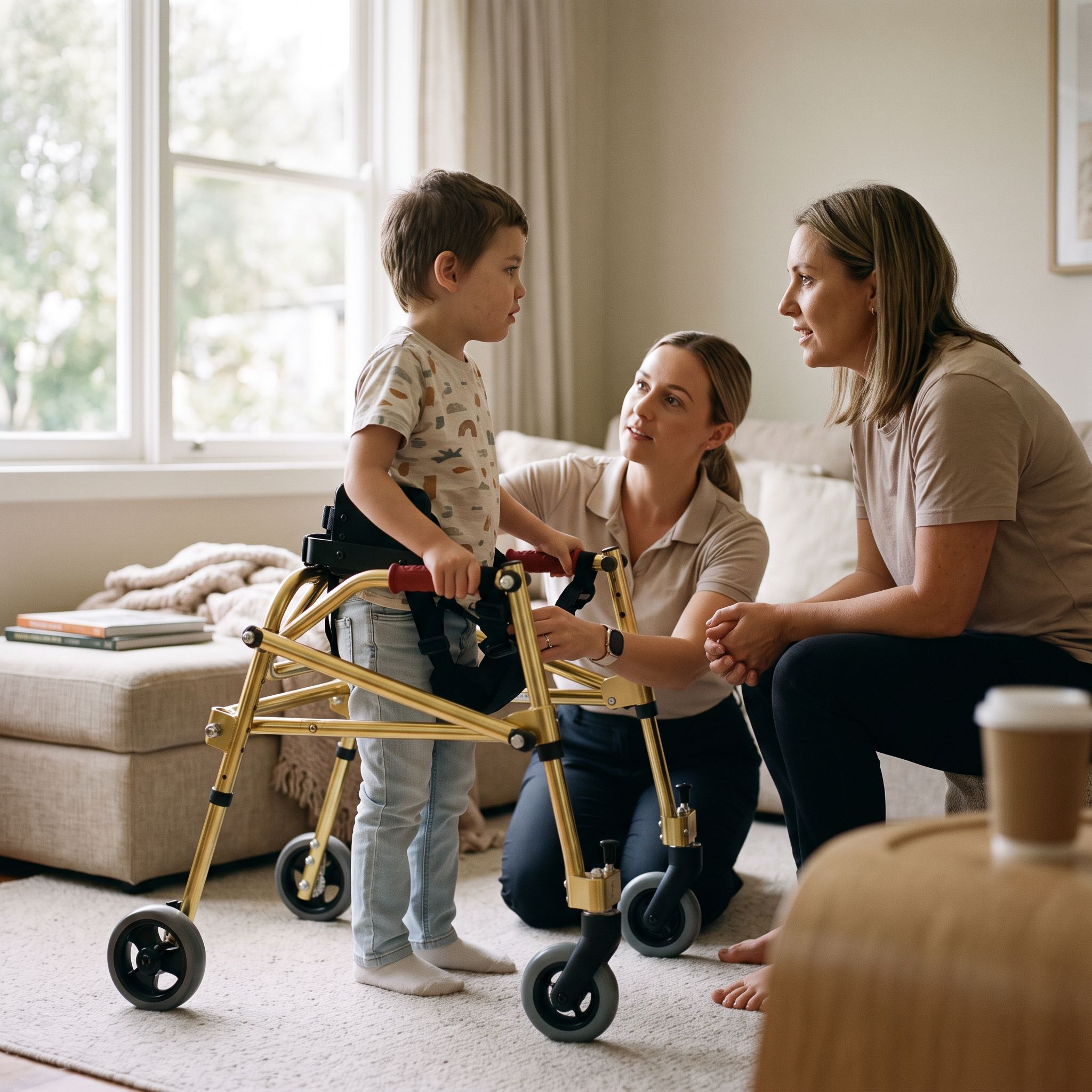 Serebral palsili bir çocuk için pediatrik ters walker planlaması