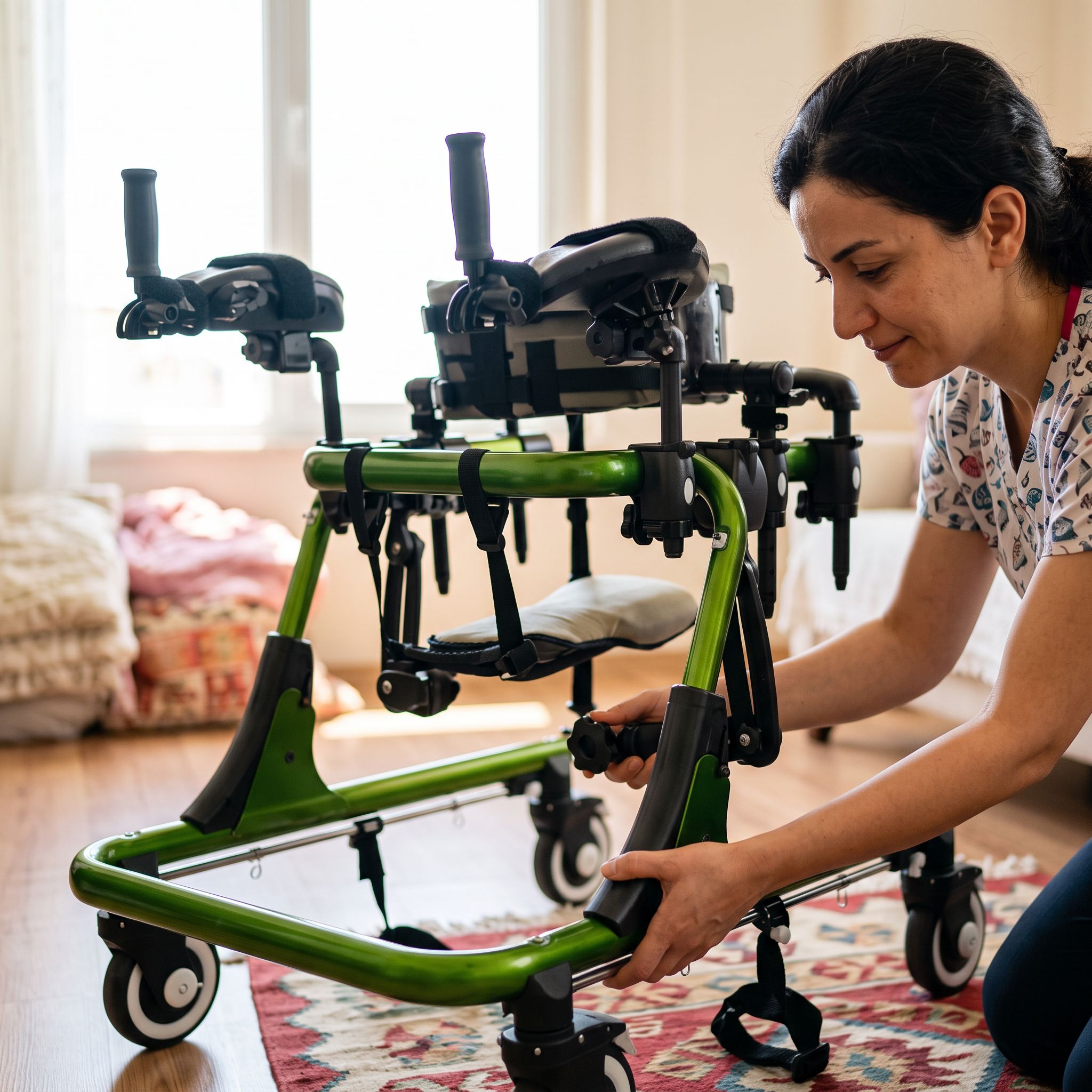 Günlük ters walker bakımı yapan bir kişi