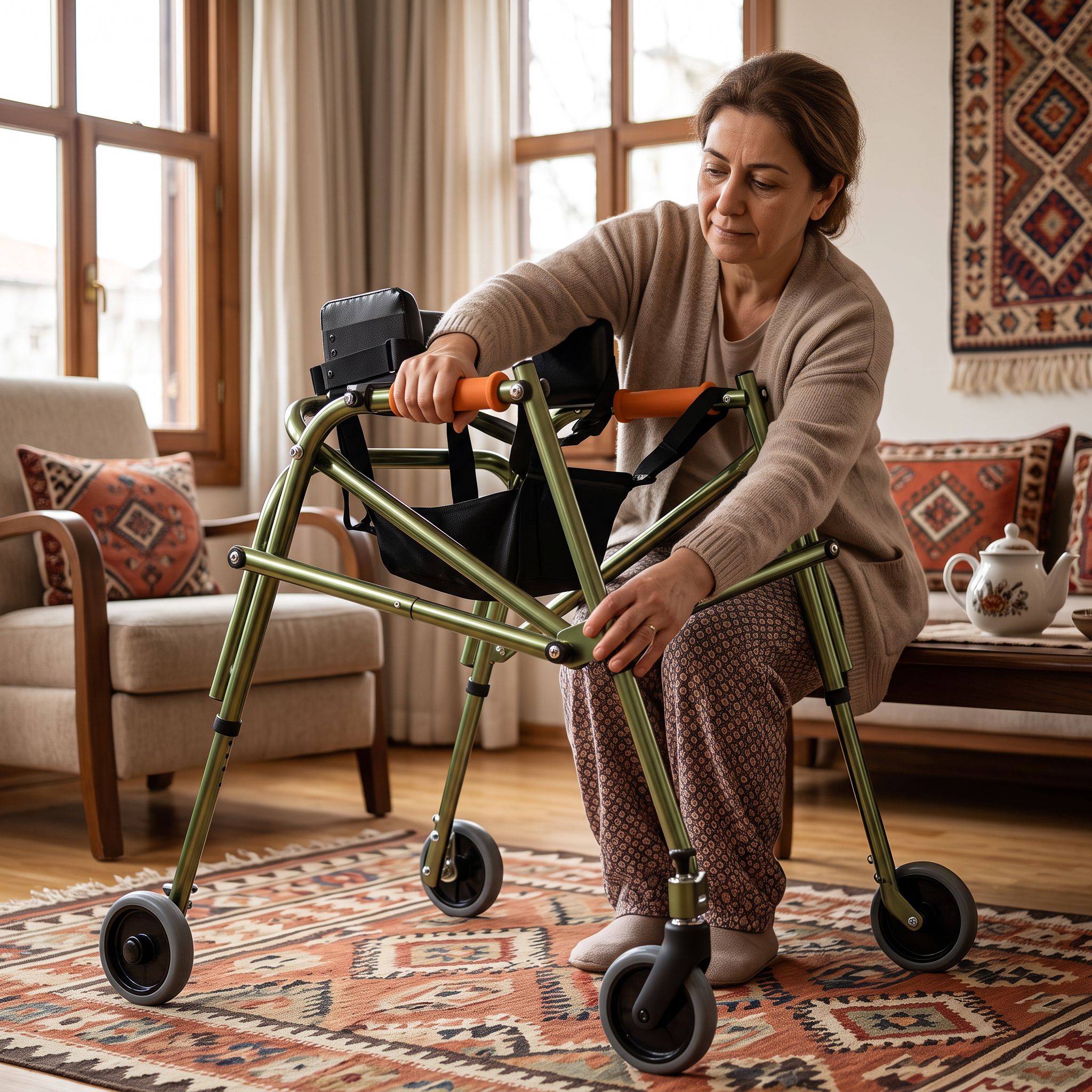Moxie Walker ilk kullanım öncesi güvenlik kontrolü yapan kişi