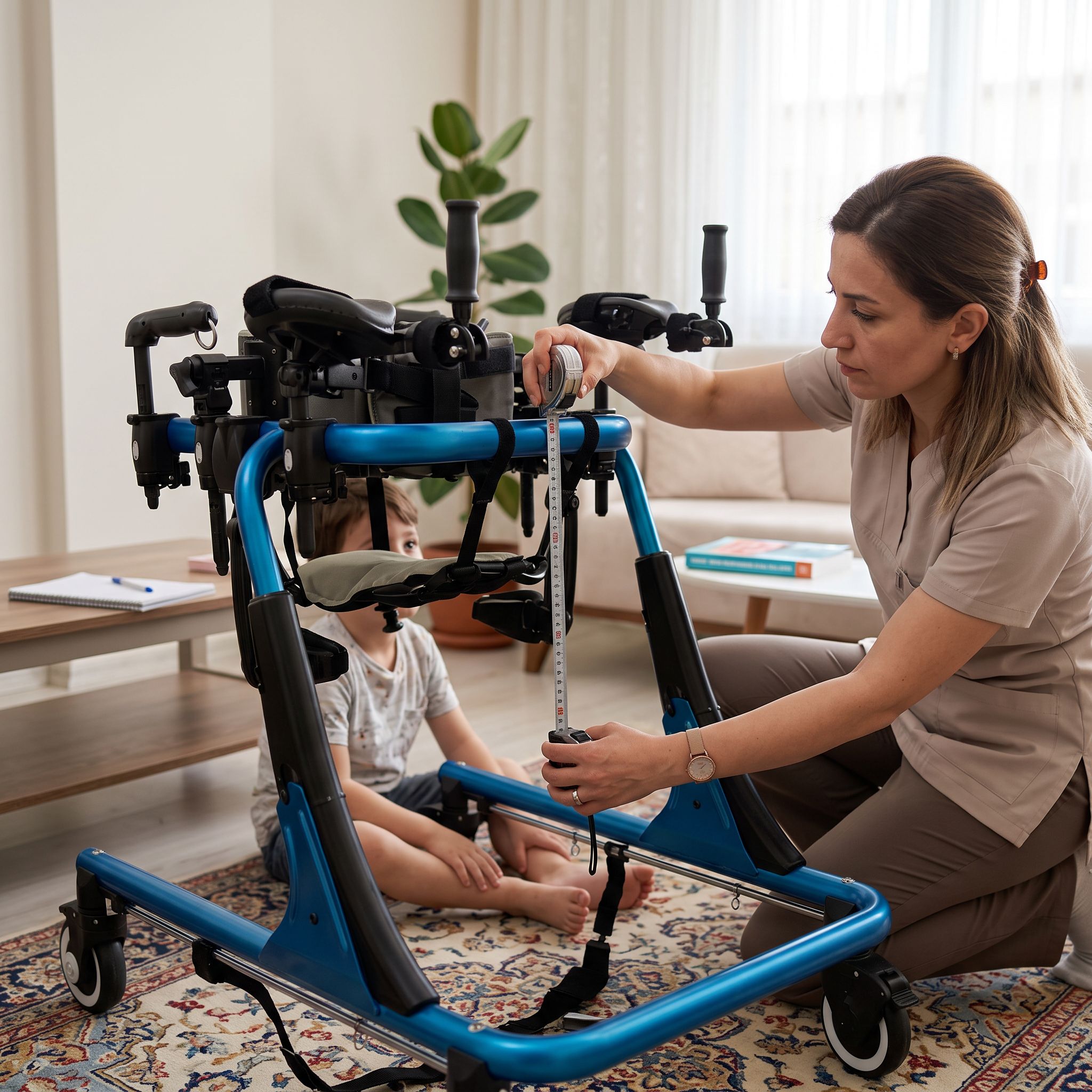 Ters walker yedek parça uyumluluğu için model ve ölçü kontrolü yapan kişi